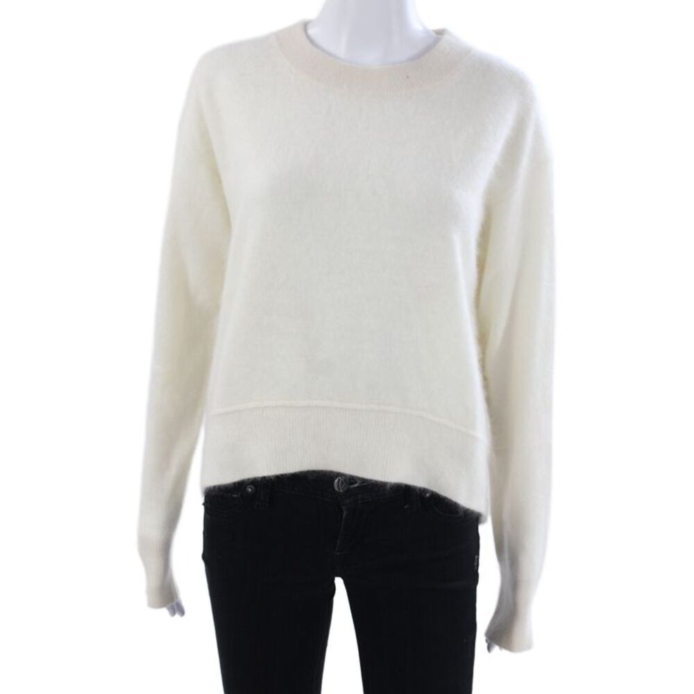 Alice + Olivia Unisex Beige Cashmere Pullover Crew Neck Long Sleeve Size XS